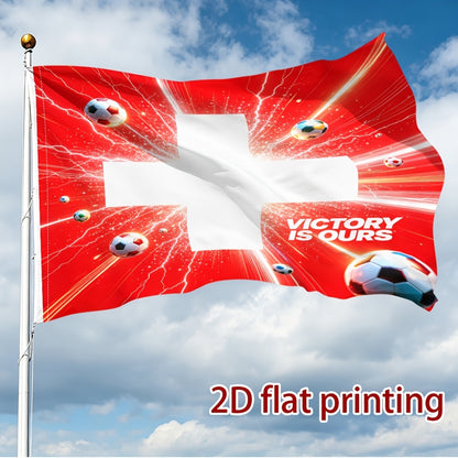Swiss Football Fan Flag Polyester Party & Sports Banner