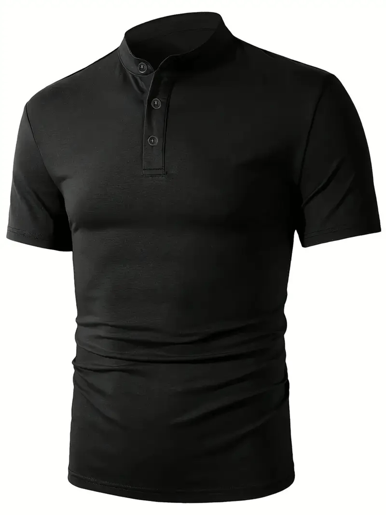 Men'S Casual Crew Neck Short Sleeve T-Shirt - Solid Color, Regular Fit, Lightweight  Breathable for Summer, Casual Attire, Casual Summer Wear   Crew Neck Shirt   Comfortable Fit
