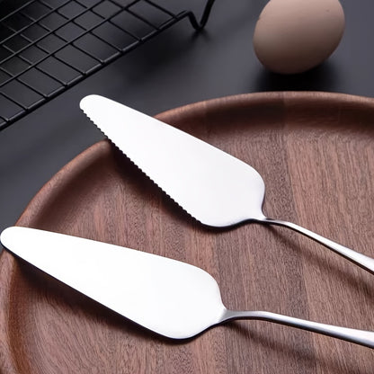 1pc Stainless Steel Cake & Pizza Server - Triangle Shovel for Desserts, Baking, Tiramisu Slicing, Durable Kitchen Tool, Non-Electric, Food Supply Equipment, Ideal for Home Baking / Professional Chefs / Culinary Enthusiasts