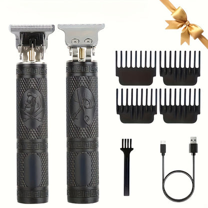 YAIAWISU Men's Cordless Electric Hair Clippers & Beard Trimmer with LCD Screen, USB-Rechargeable Cordless Grooming Kit, T-Blade Trimmer with Guide Comb Suitable for Hair, Shaving, and Scalp Trimming - ayq