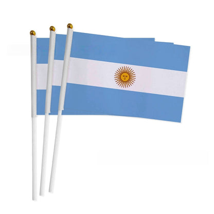 3pcs Portable Hand-Waving Flags for Sports Fans and Events