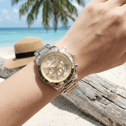 Luxury Women’s Quartz Watch Stainless Steel Elegant Bracelet