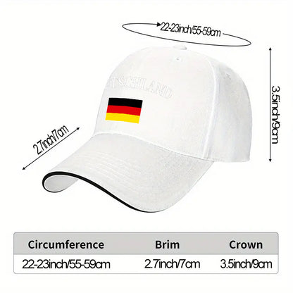 Adjustable German Flag Baseball Cap Lightweight for Men & Women