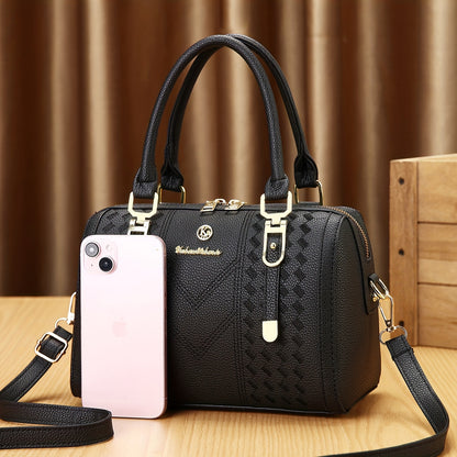 Elegant Faux Leather Tote Bag for Women with Large Capacity