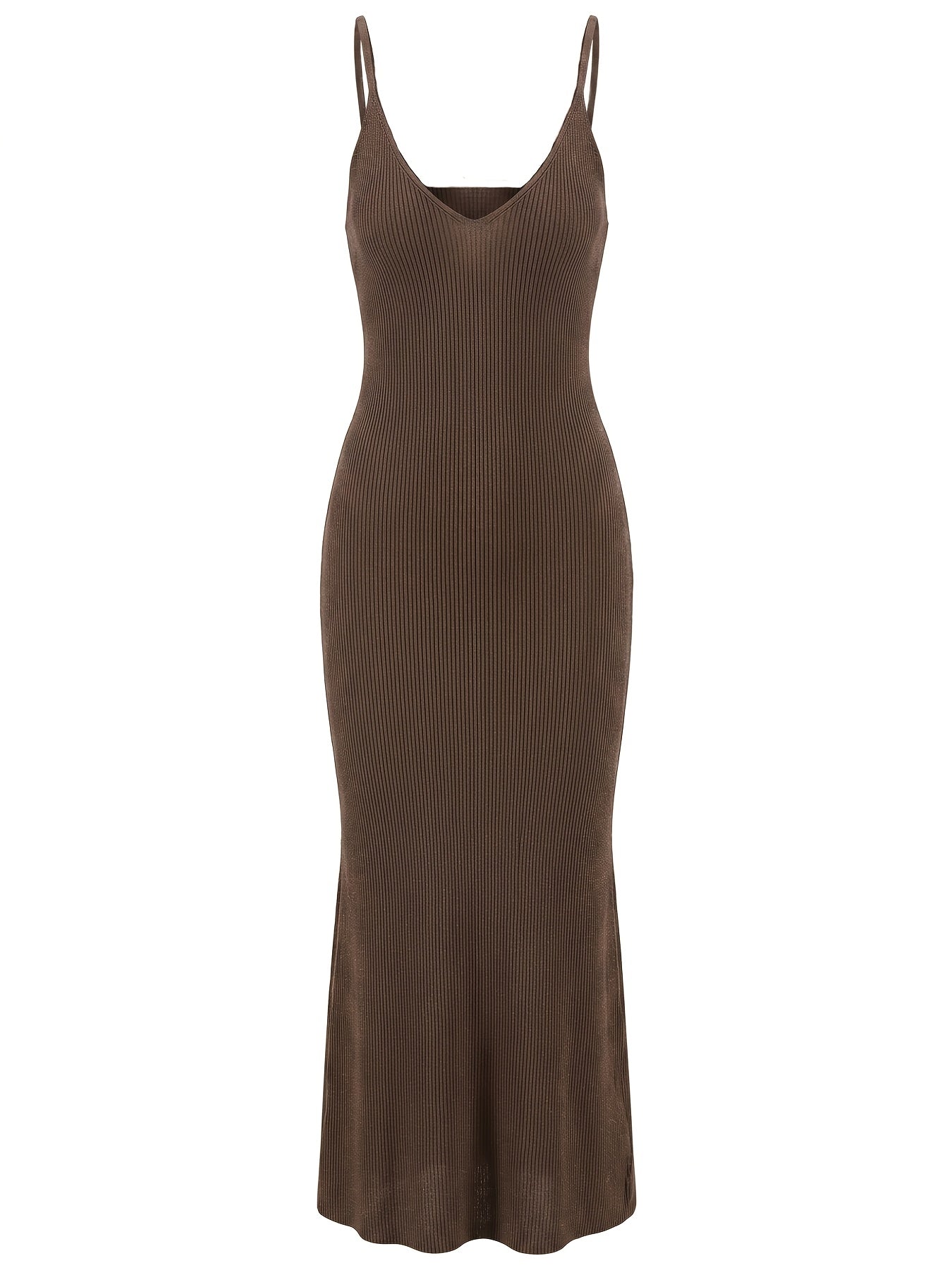 Women’s Elegant V-Neck Bodycon Sweater Dress for Spring-Fall