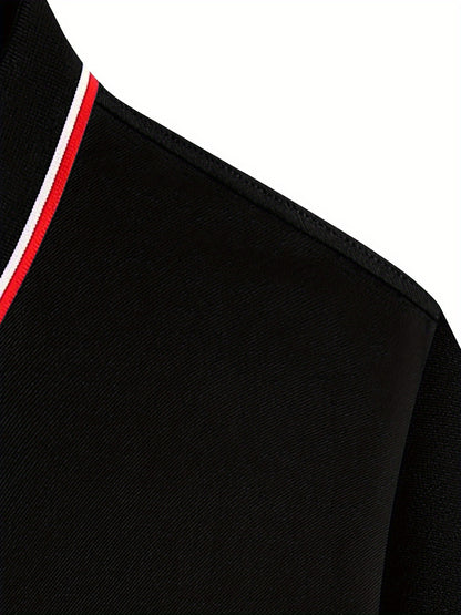 Men'S Stylish Polo Shirt with Milan Print, Perfect for Summer Sports And Casual Outings - ayq