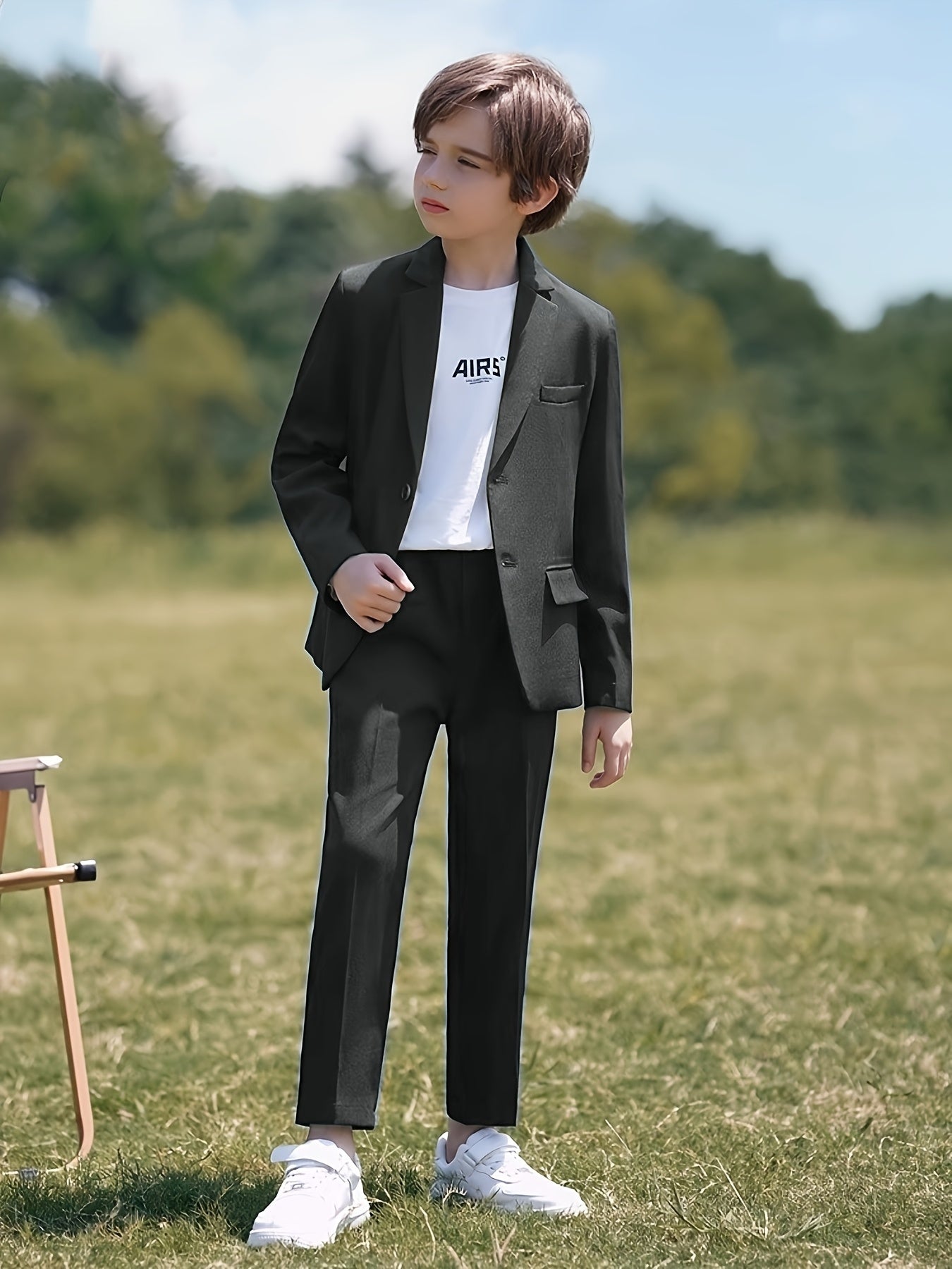Boys' Casual Suit Set Spring Autumn Blazer with Pants