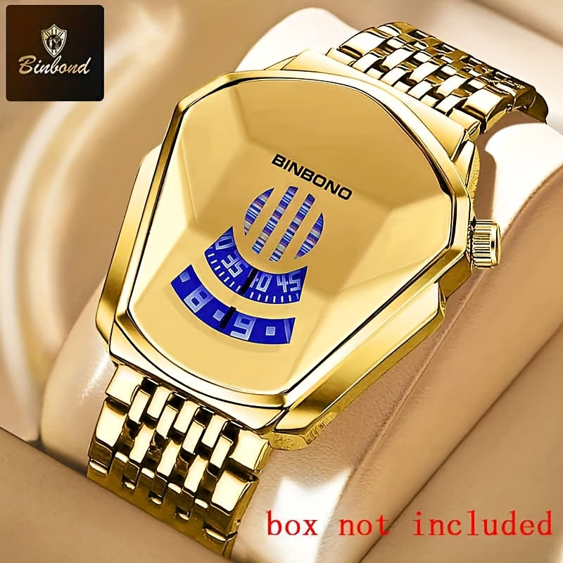BINBOND Men's Quartz Business Watch Stainless Steel Strap
