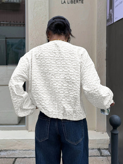 Solid Color Zip-Up Casual Jacket