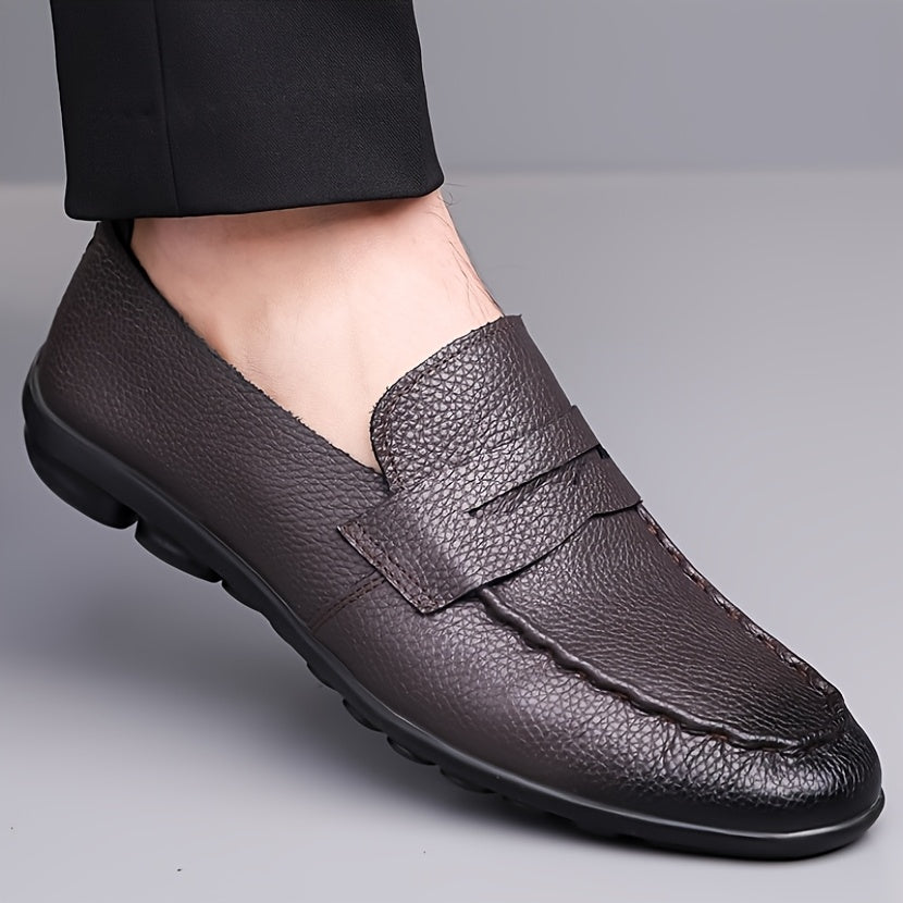 Men's Classic Low-Cut Business Shoes - Comfortable Formal Slip-Ons