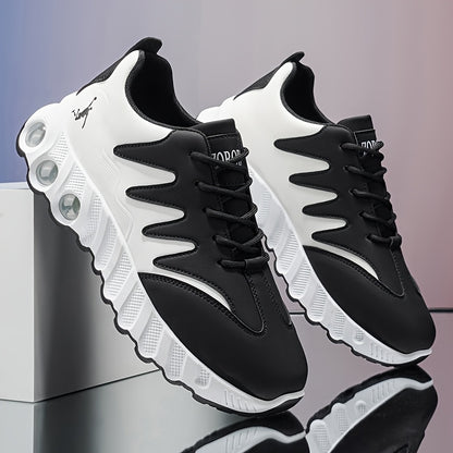 [sneakers] Trendy Men'S Cross-Training Shoes | ZQBOBING Mid-Top Lace-Up with Faux Upper, PVC Sole, EVA Insole | Perfect for All-Season Outdoor Activities