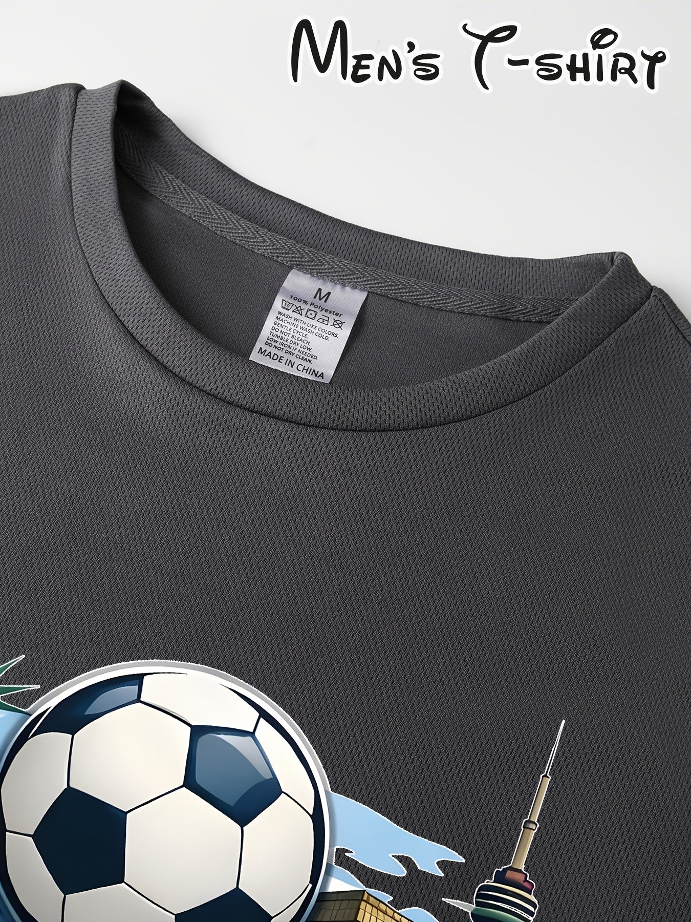 Men's 2026 World Cup Casual Landmark Print Polyester T-Shirt