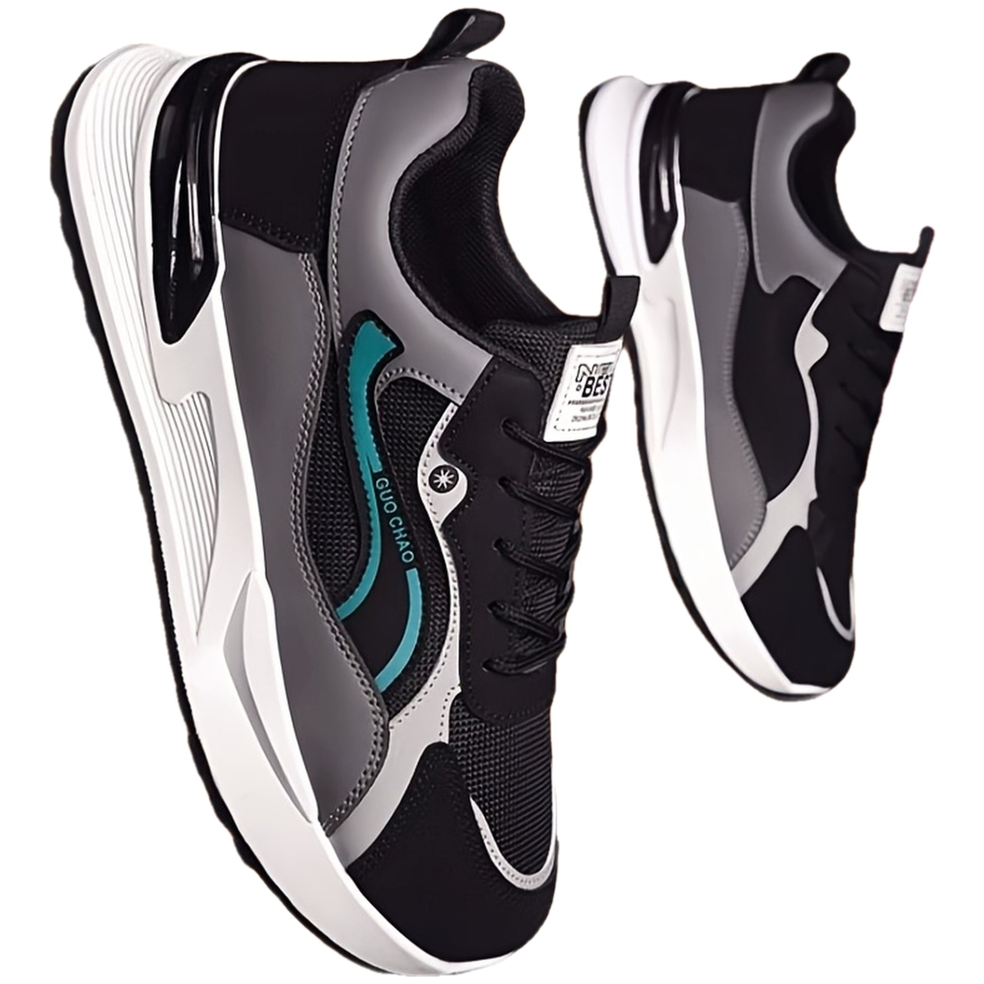 Men's Sneakers Running Shoes, Sporty Trendy Skate Shoes, Versatile Casual Loafers, Sailing Shoes, Flat Sole Skate Shoes, Green and Blue, for Spring, Autumn, Summer, All Seasons, Streetwear, Outdoor, Daily Wear, Hiking, Color- - ayq