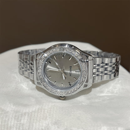 Women's Quartz Stainless Steel Casual Wrist Watch with World-Time