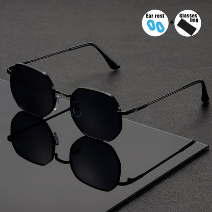 Unisex Vintage Sunglasses with Lightweight Ferroalloy Frame UV400
