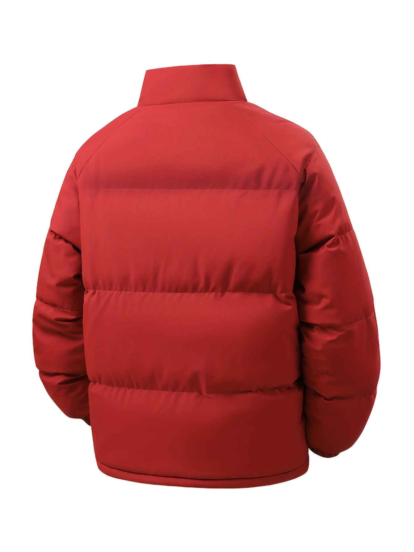 Men'S Heavy-Duty Thermal Jacket - Double-Sided Winter Coat with Full-Zip Closure, Soft Non-Stretch Fabric, Stand Collar - Cold Weather Outerwear for Office, Commuting, Thick, Outdoor - Easy-care Polyester Jacket, Winter Jacke