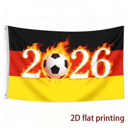 German Flag 2026 Event Flame Football Fan Support Banner