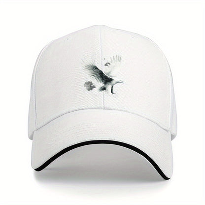 Unisex Retro Dad Hat with Eagle Print - Lightweight, Breathable