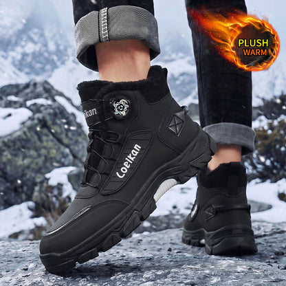 Men's Lightweight Winter Work Boots with Warm Lining & Non-Slip Sole