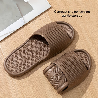 Unisex EVA Casual Summer Slippers with Non-Slip Ribbed Sole