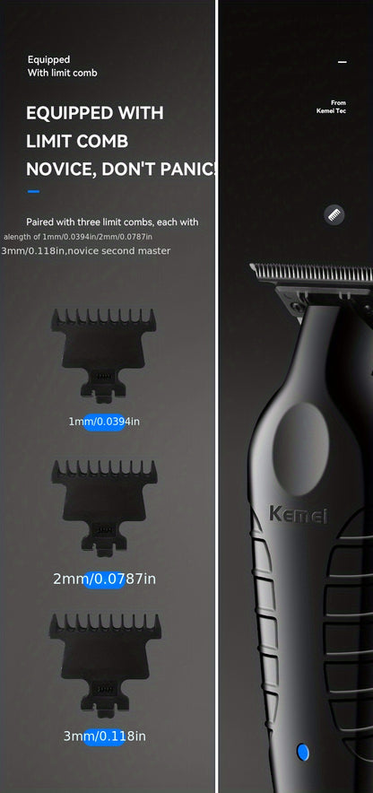 Electric Hair Clipper KM-2299 Cross-border Electric Pusher USB Oil Head Carving Scissor Barber Shop Trimmer