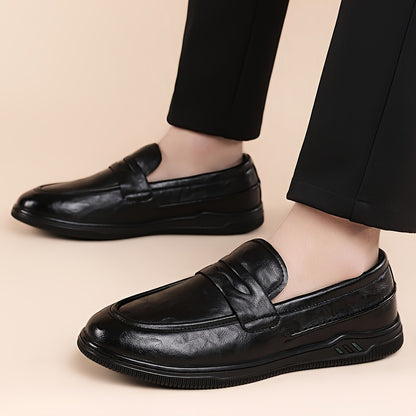 Men’s Business Casual Slip-On Shoes with Non-Slip Rubber Sole