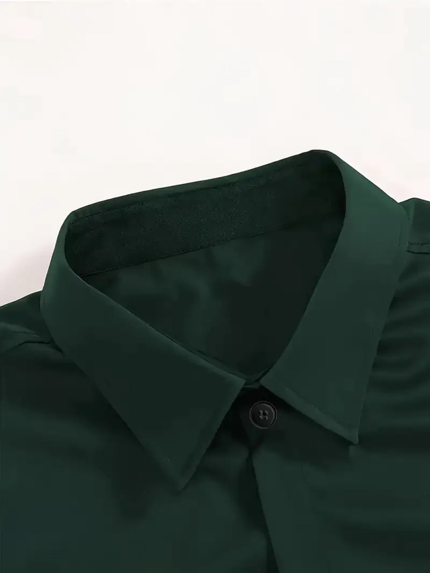 Men's Casual Business Shirt Short Sleeve Polyester Top
