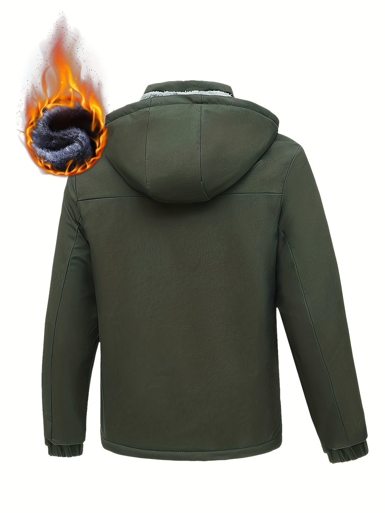 Men'S Fleece Jacket - Full-Zip Hooded Coat with Zippered Pockets, All-Season Lightweight Outerwear for Gym, Hiking, Everyday - - Easy-Care Polyester Jacket for Teens & Adults, Gym Apparel, Sporty Design, Durable Fabric, Activ