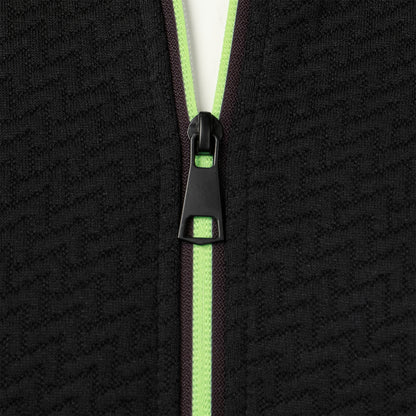 Men's Casual Zip Up Jacquard Jacket, Chic Stand Collar Coat for Spring Fall, Autumn And Winter, Hoodie Top