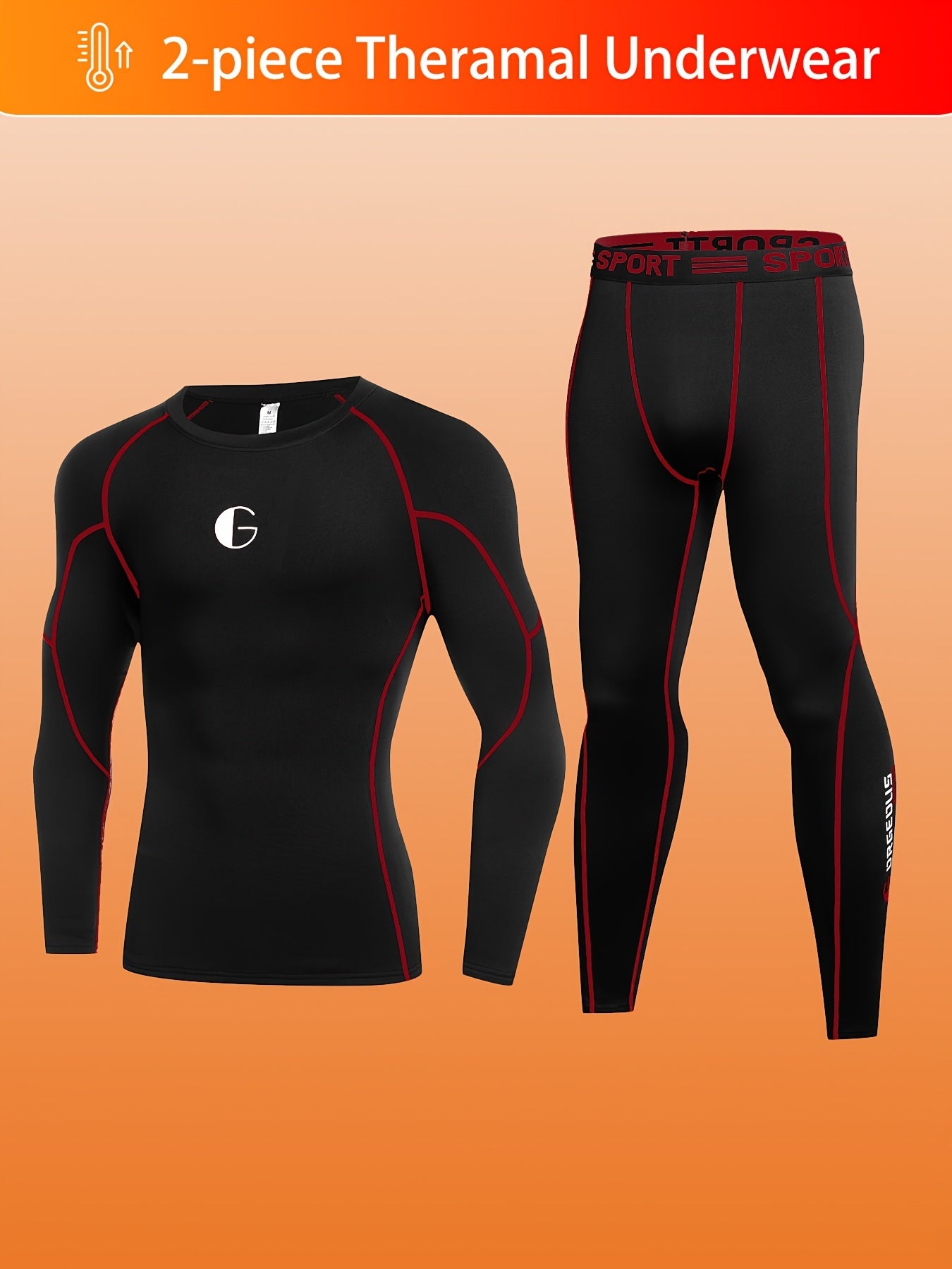Men's Thermal Fleece Underwear Set for Cold Weather Sports