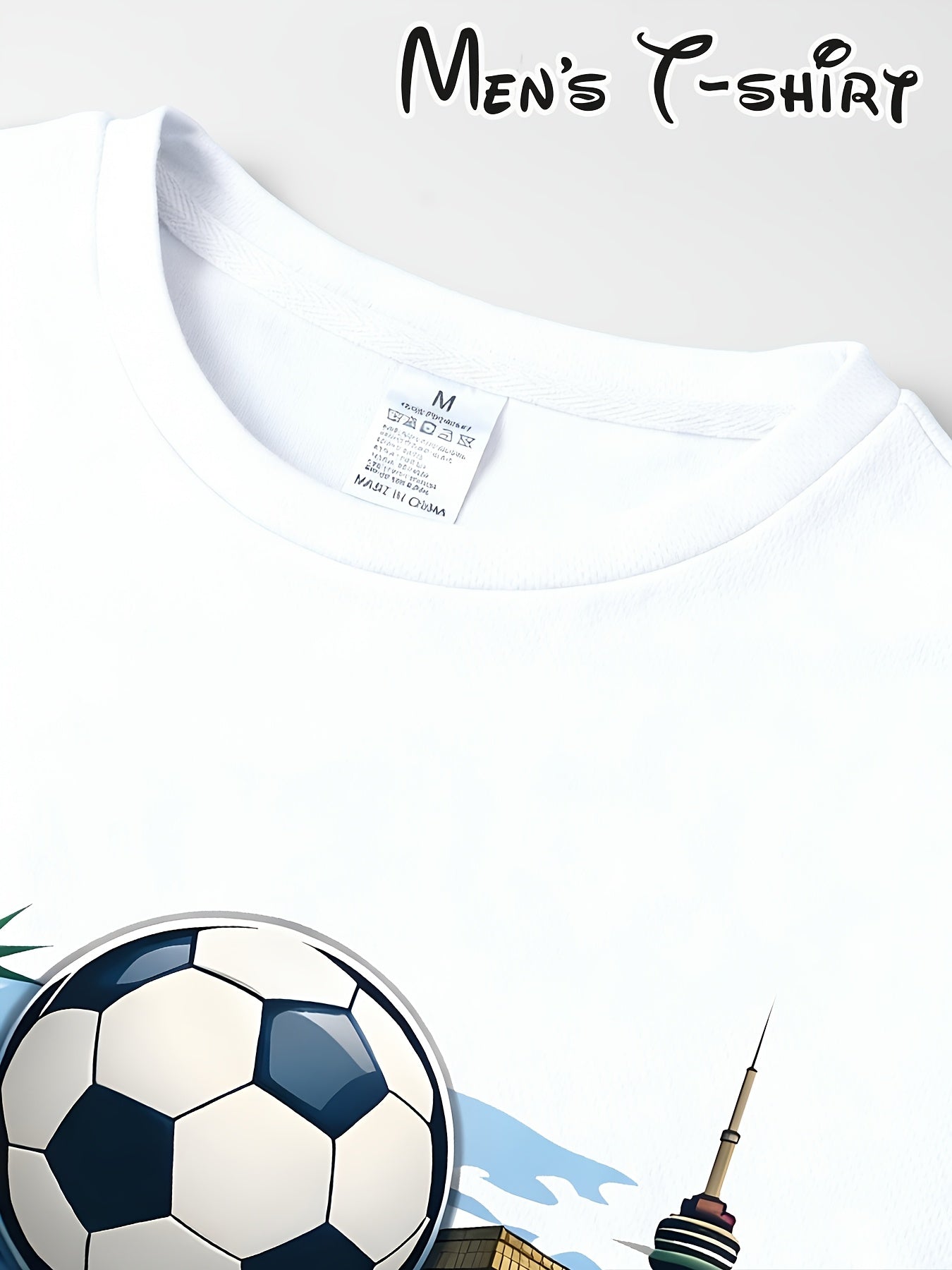 Men's 2026 World Cup Casual Landmark Print Polyester T-Shirt