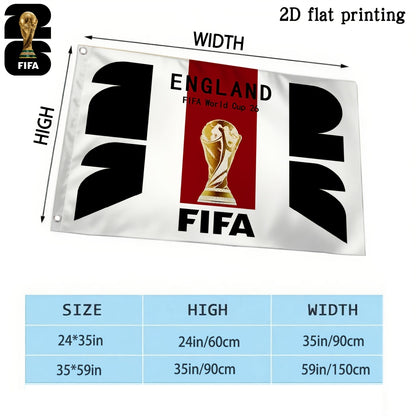 2026 FIFA World Cup Mascot Square Flag for Fans & Events