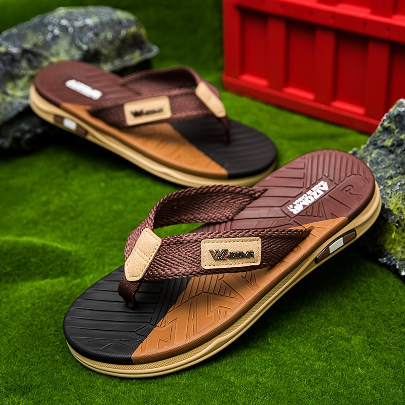 Men's Casual Fabric Flip Flops Non-Slip Rubber Sole Sandals