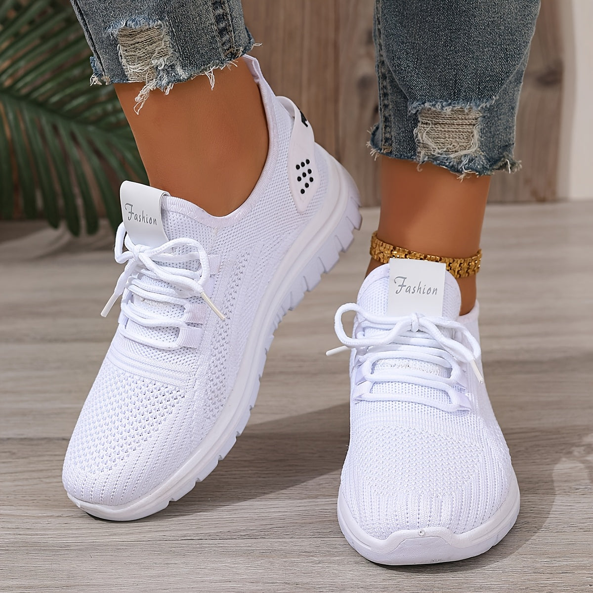 ZOSIVC Cheap Women's Shoes, Slip-on Sneakers for Women, White and Black Comfortable Summer Casual Beach, Vacation, Camping & Casual Attire Shoes | Mesh Upper Ladies' Sneakers - Gifts