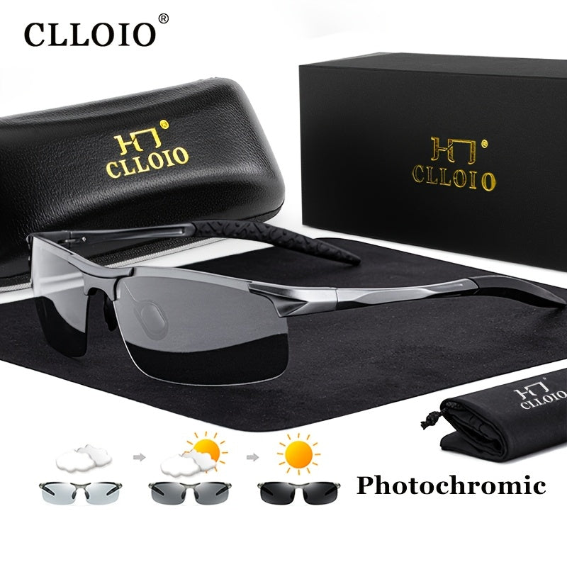 Men's Polarized Photochromic Aluminum Sunglasses UV400