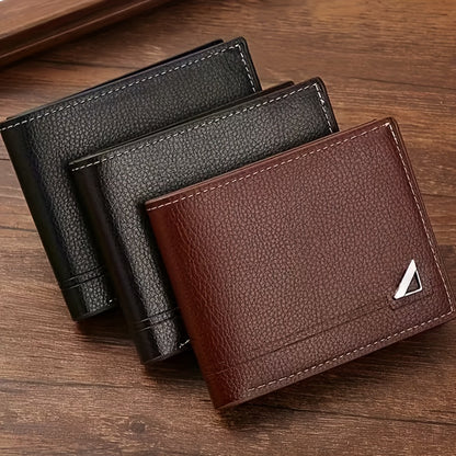 Men'S Faux Leather Bi-Fold Wallet | Large Capacity With Multiple Card Slots For Id, Credit Cards, And Cash | Ideal For Christmas, Anniversary, Birthday, Valentine'S Day Gifts | Thin, Exquisitely Crafted, Business Essential
