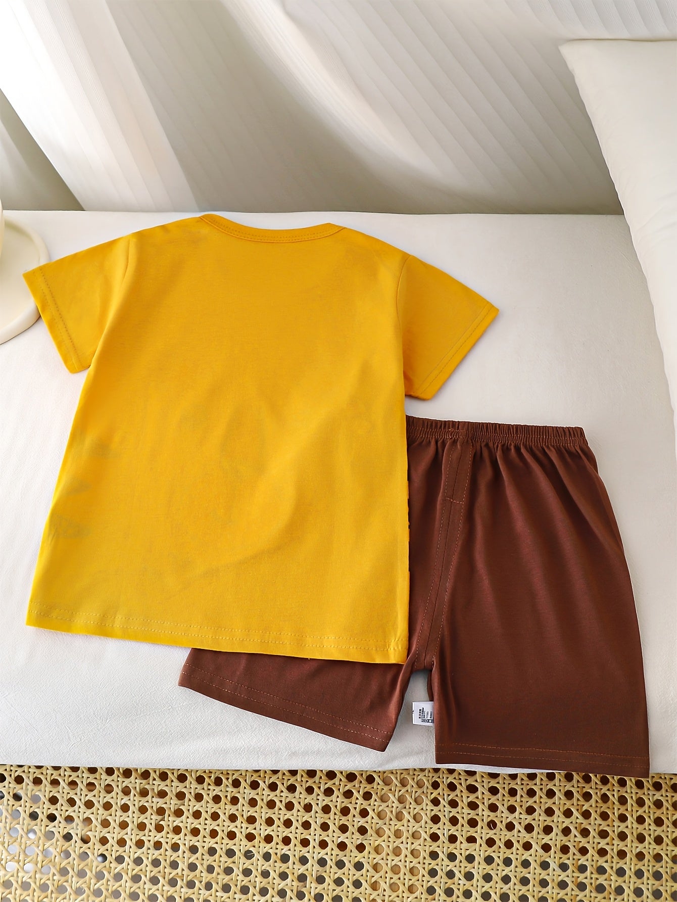Kids' Cotton Summer T-Shirt and Shorts Set with Animal Print