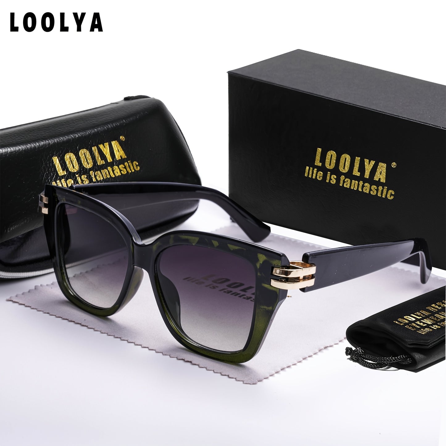 Unisex Retro Steampunk Glasses with White & Gold Accents