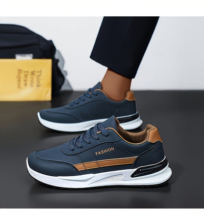 Men's Road Running Shoes, Large Size Men's Outdoor Hiking Shoes, Lace-up Walking Shoes, Training Shoes, Low-top Running Shoes, Trendy Skate Shoes, Student Casual Sneakers for Spring, Summer, Autumn, and All Seasons