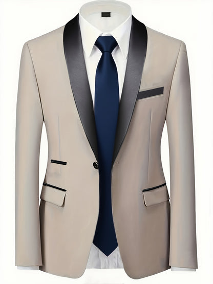 Men's 3-Piece Suit Set with Vest and Jacket for Formal Events