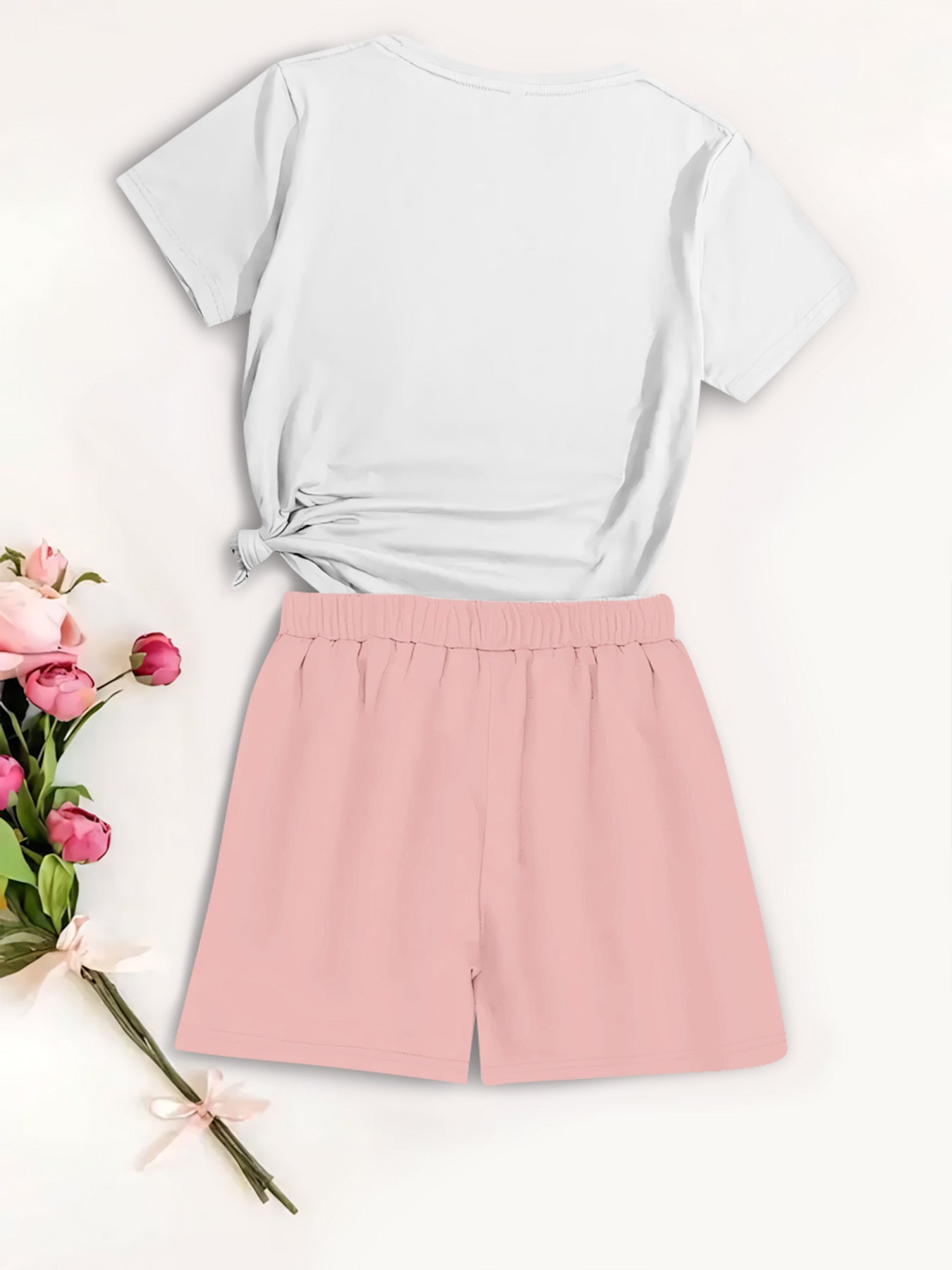 Summer Women's Casual 2-Piece Set with Cartoon Print