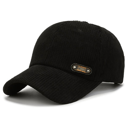 Unisex Corduroy Baseball Cap for Autumn and Winter Casual Wear