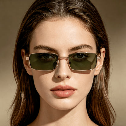 Unisex Small Frame Driving Sunglasses with UV400 Protection