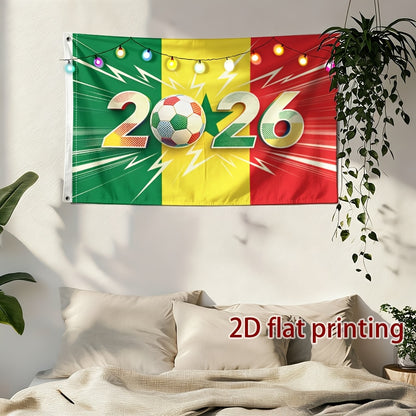 Senegal Football Fan Flag Single-Sided Polyester Banner