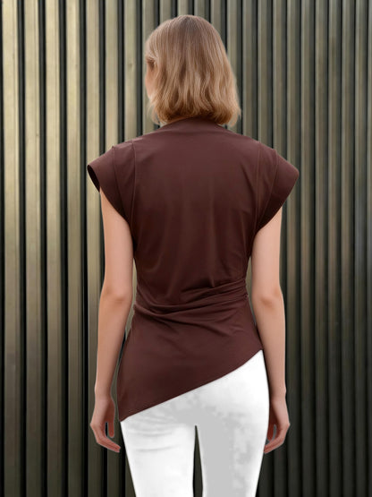 Women's Sleeveless Casual Crew Neck Top for Spring and Summer