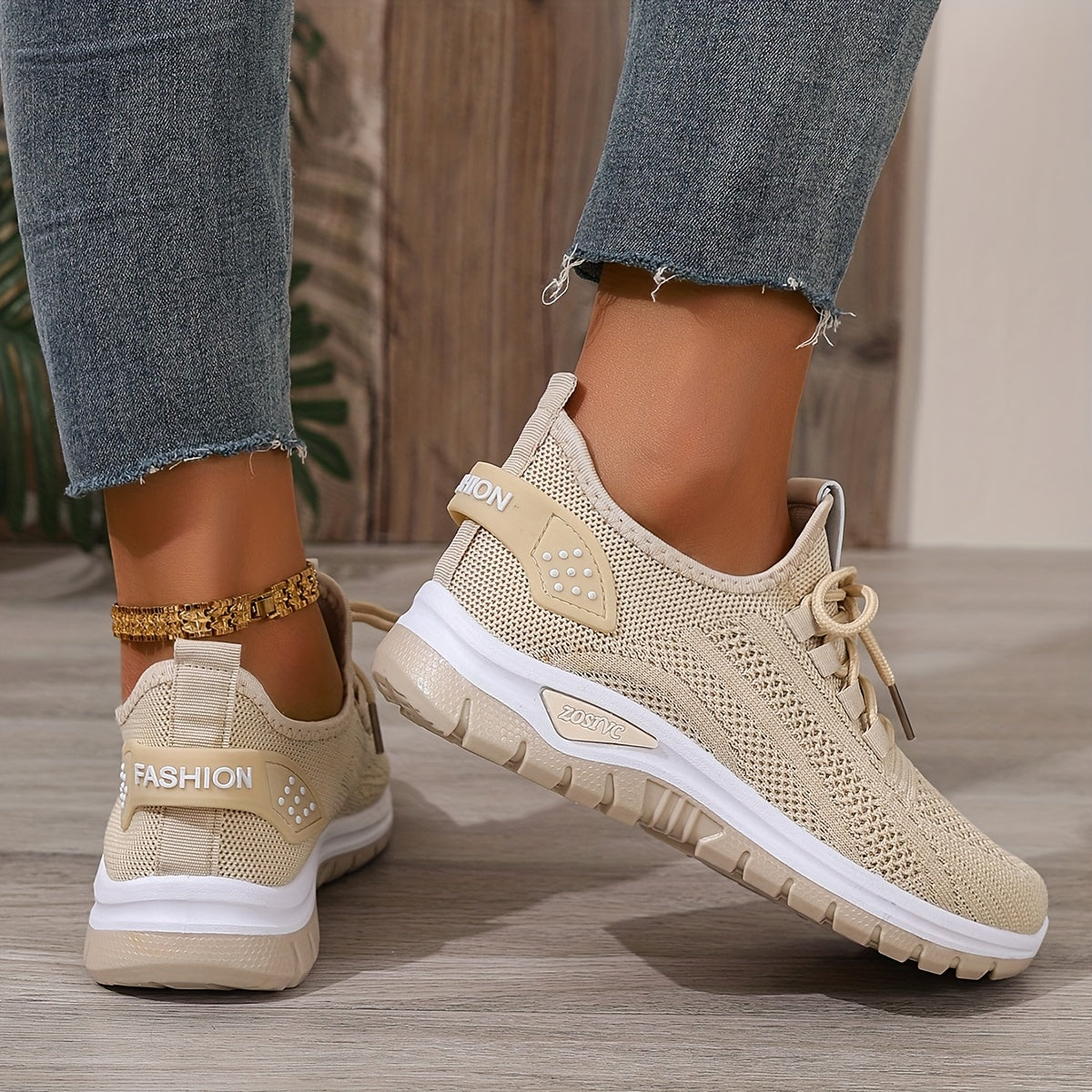 ZOSIVC Cheap Women's Shoes, Slip-on Sneakers for Women, White and Black Comfortable Summer Casual Beach, Vacation, Camping & Casual Attire Shoes | Mesh Upper Ladies' Sneakers - Gifts