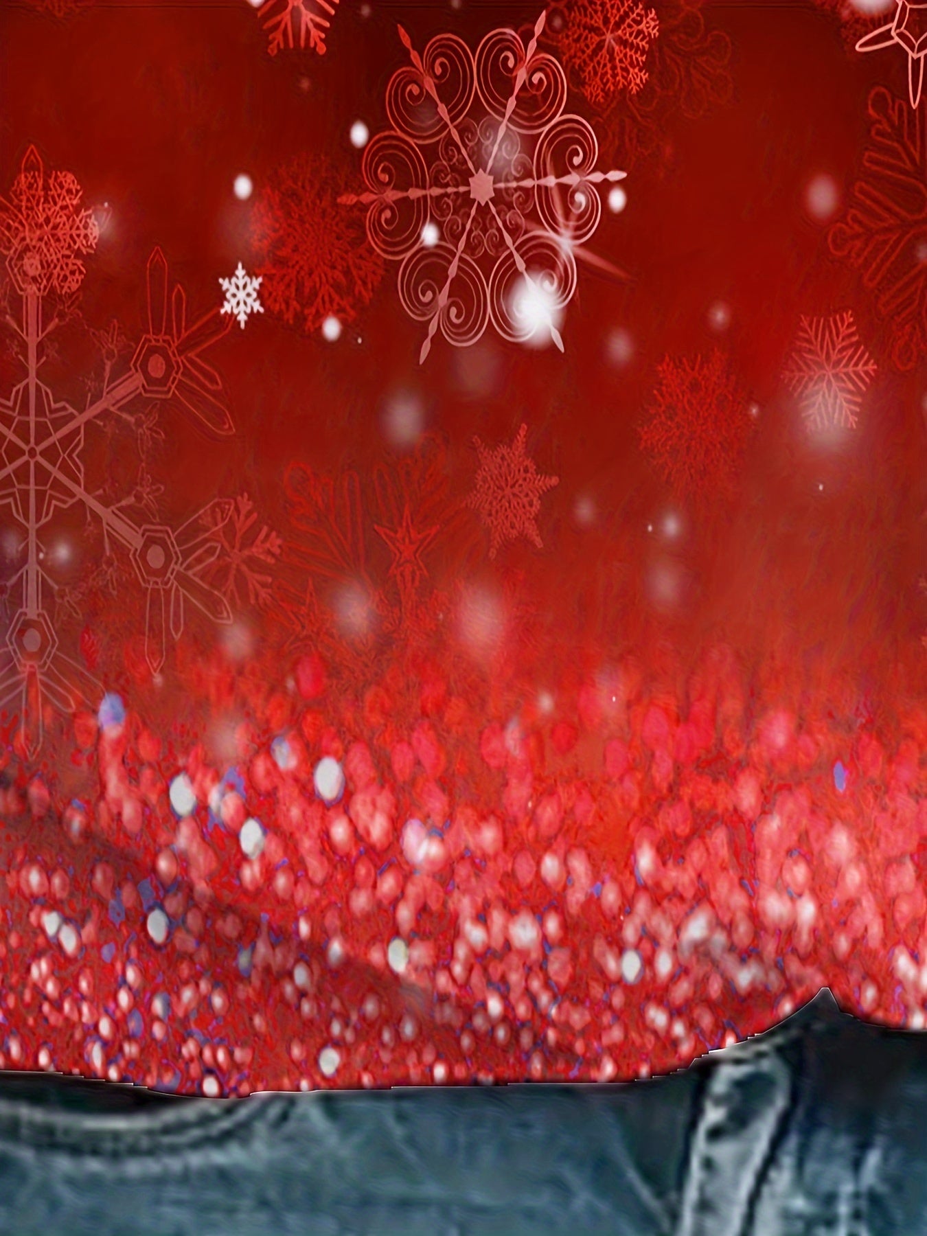 Snowflakes Print Pullover Sweatshirt, Casual Long Sleeve Crew Neck Sweatshirt For Fall & Winter, Women's Clothing