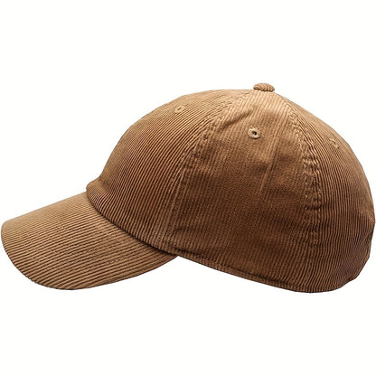 Adjustable Corduroy Baseball Caps for Men and Women, 3-Pack