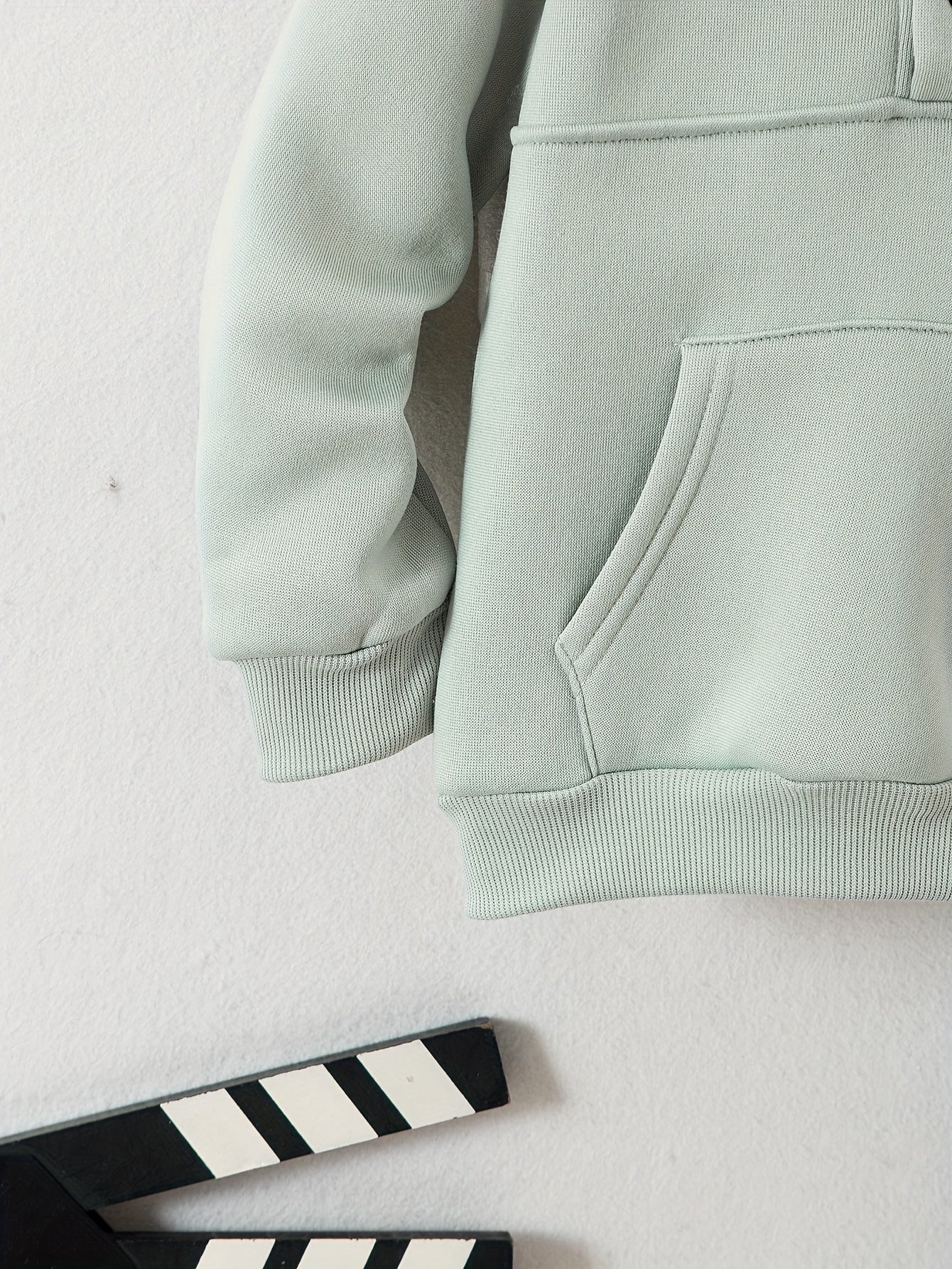 Boys' Cozy Fleece-Lined Hoodie & Sweatpants Set - Olive Green Casual Winter Outfit with Pockets, Thick Warmth for Fall & Winter, Regular Fit, Casual Attire, for Outdoor