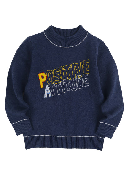 Boys' Thermal Cotton Base Layer with Letter Jacquard - Fall/Winter